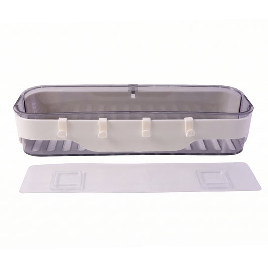 Stylish Bathroom Wall Shelf  1 Pc Multi-purpose Storage Organizer With Hooks