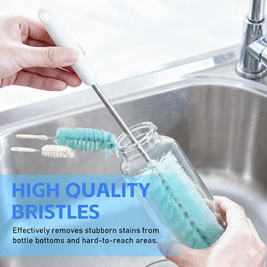 Long Handle Bottle Brush for Jars, Bottles & Containers Cleaning