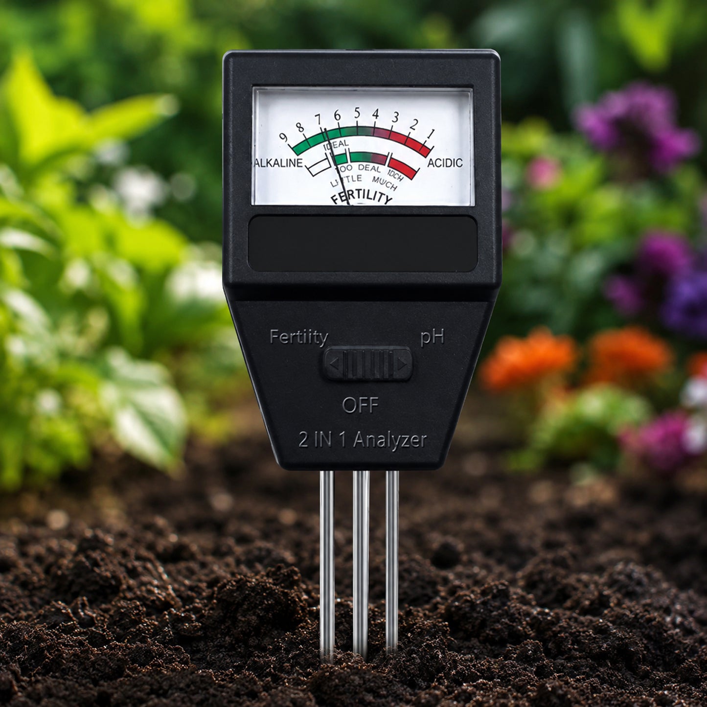 2 In 1 Soil Meter - Soil Ph  Fertility Tester Analyzer (1 Pc)