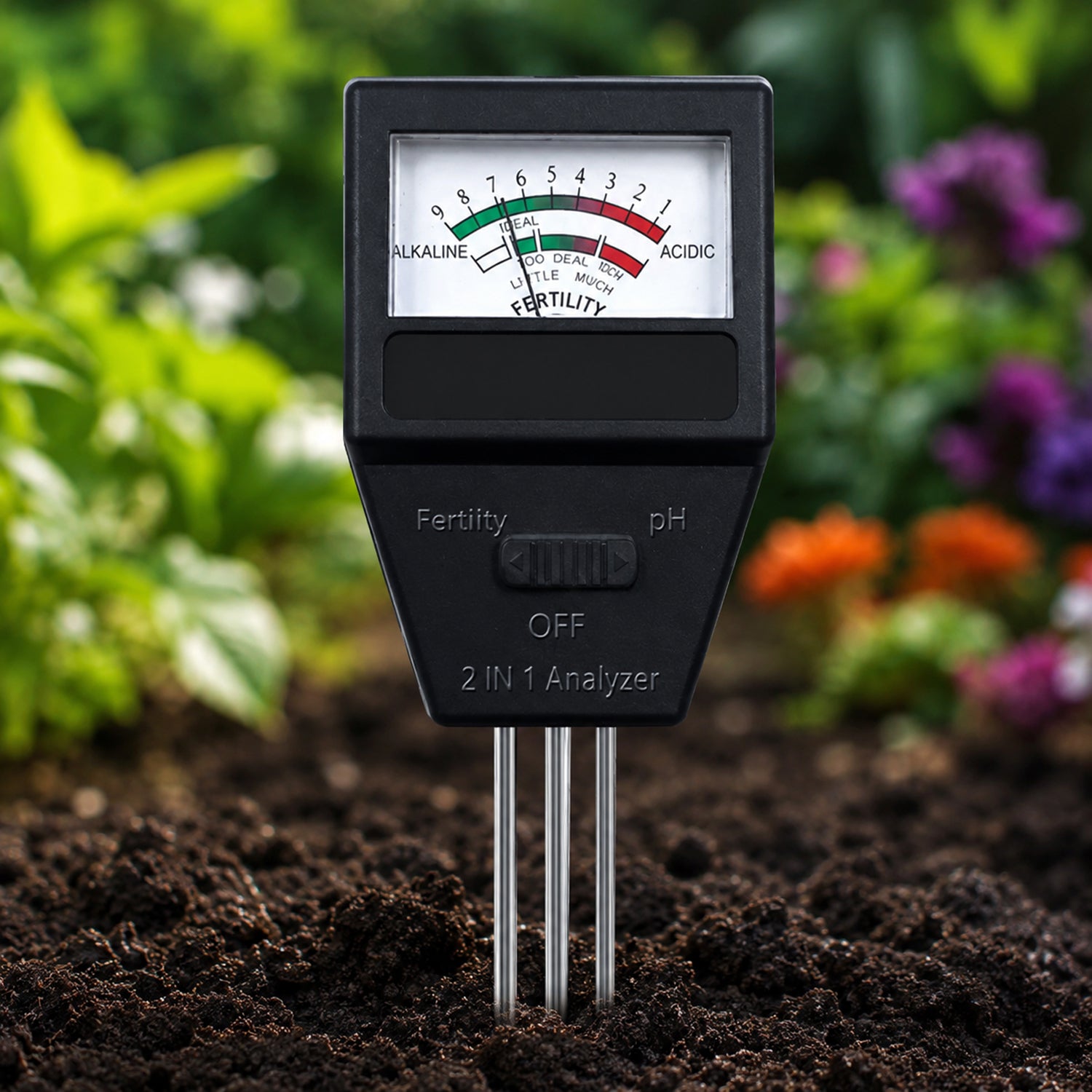 2 In 1 Soil Meter - Soil Ph  Fertility Tester Analyzer (1 Pc)