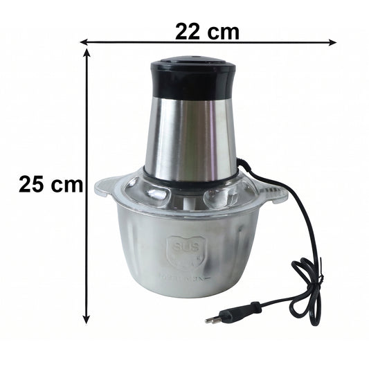 Electric Ss Food Processor 2 Litre Vegetable Chopper Mixer Grinder (1 Pc)