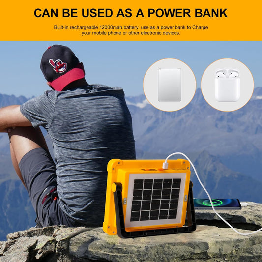 High-brightness Solar Led Flood Light With Power Bank (1 Pc)