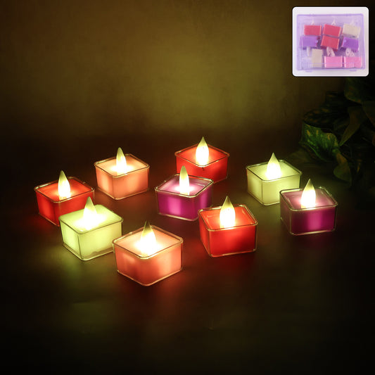 Led Flameless Decorative Tealight Candles - (9 Pc  Set)