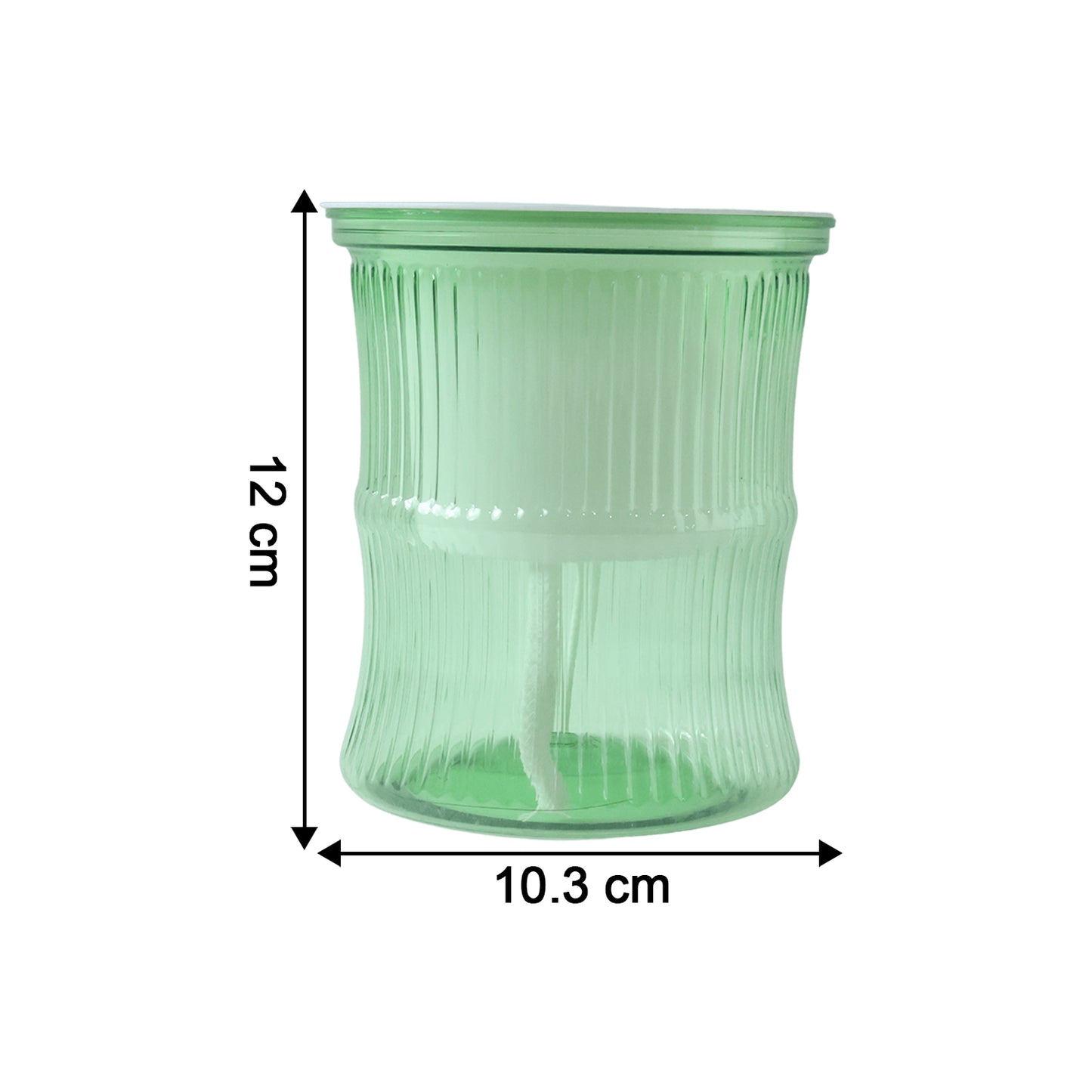Self-watering Bamboo Style Plastic Flower Pot With Cotton Wick (1 Pc)