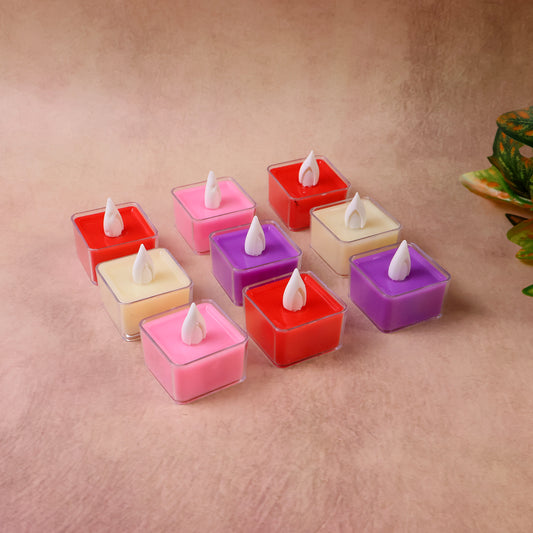 Led Flameless Decorative Tealight Candles - (9 Pc  Set)