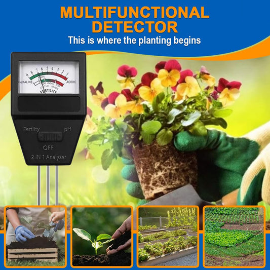 2 In 1 Soil Meter - Soil Ph  Fertility Tester Analyzer (1 Pc)