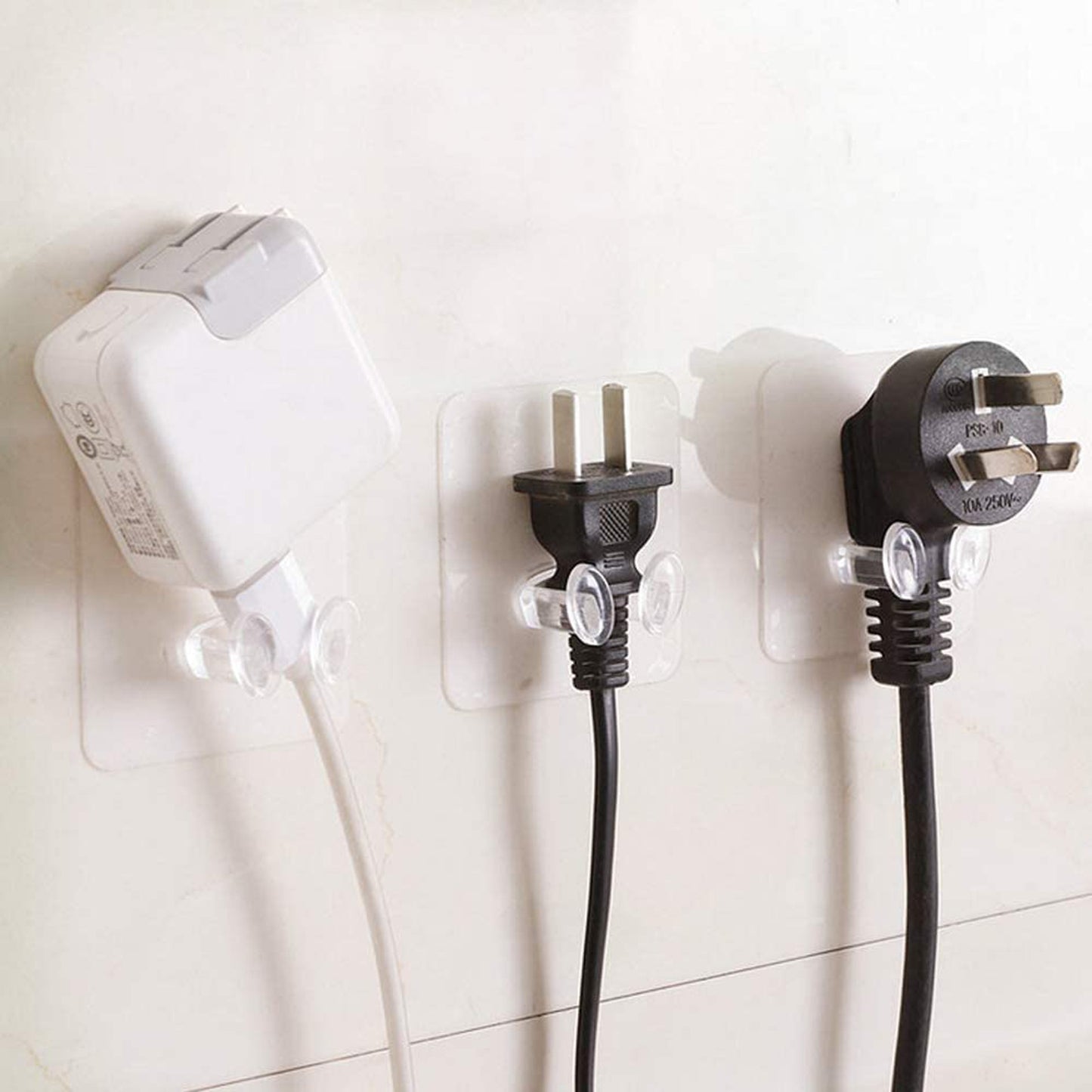 Adhesive Plastic Wall Hook Self Stick Hanger Strong Hold (5 Pc)