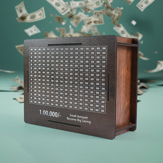 Wooden Money  Piggy Bank Money Box (1 Pc  Pen Not Included)