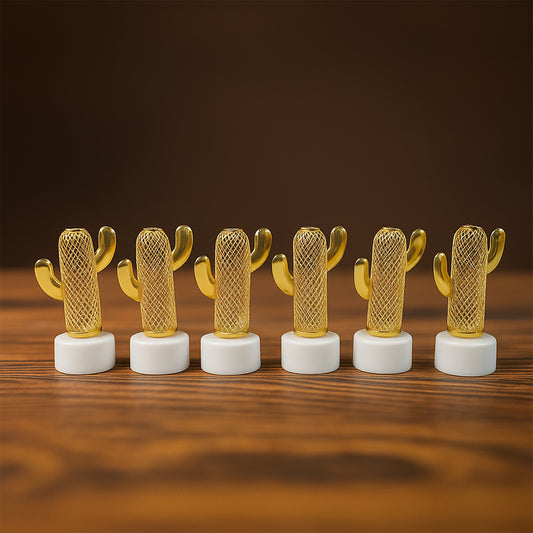 Decorative Cactus Shaped Flameless Led Candles (12 Pc)